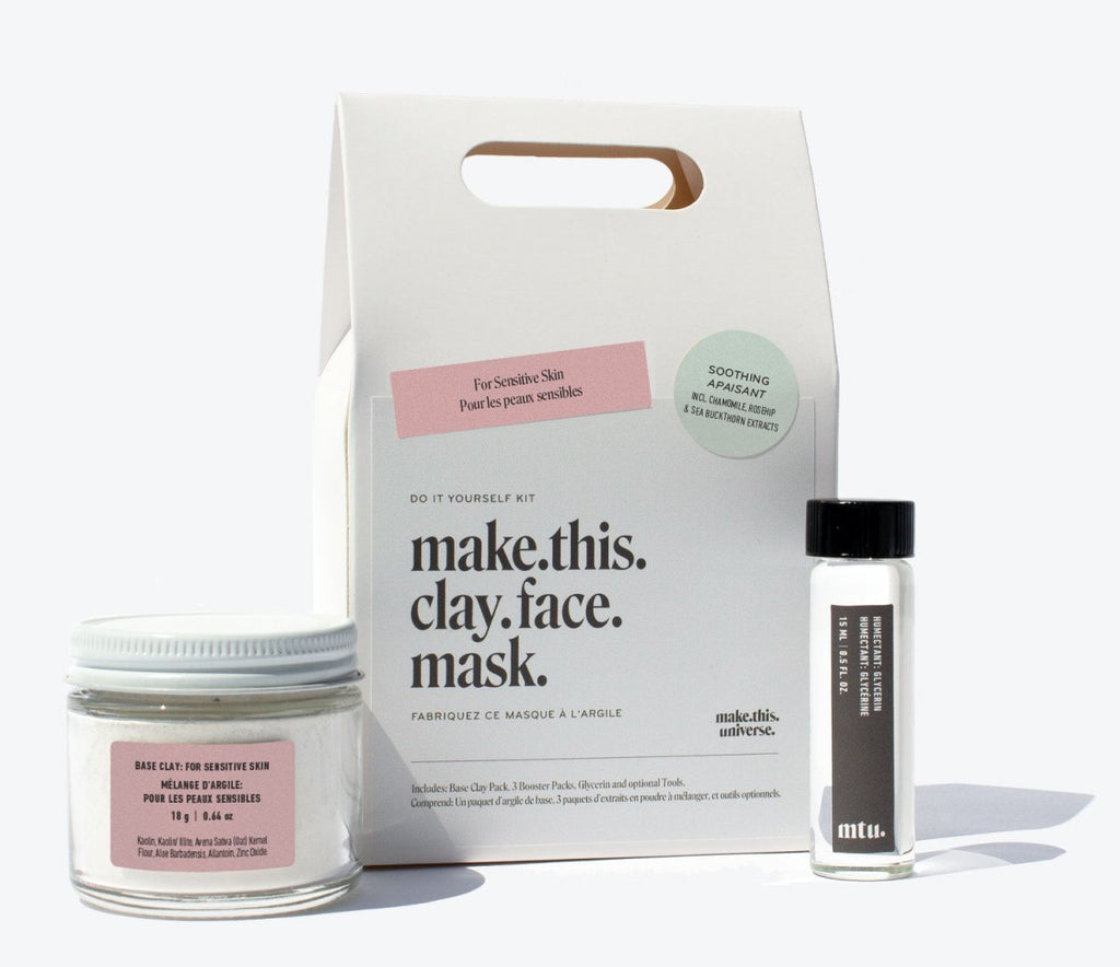 Clay Face Mask: Sensitive | 7-piece Kit | 100% Natural – Make This Universe